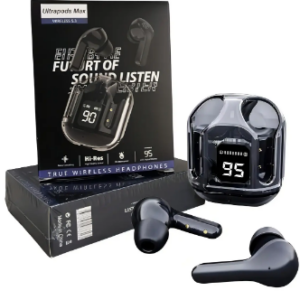 AURICULAR IN EAR AIR31 ULTRAPODS MAX BATERIA BASE 300MAH BATERIA AURICULAR 30MAH BLUETOOTH 5.3 NEGRO BOX