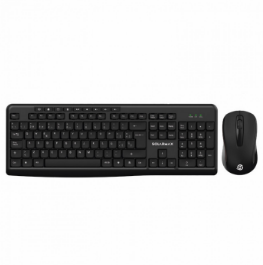 KIT TECLADO Y MOUSE SOLARMAX KBC2500B WIRELESS NEGRO ESPAÑOL BOX – NO INCLUYE PILA 1XAAA 1XAA