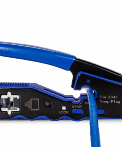 CRIMPEADORA RJ45 CON CORTA CABLE TRABA DE BLOQUEO AZUL TOOLS EN BLISTER