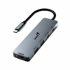 HUB USB TIPO C A 2XUSB3.0 1XUSBTIPOC 1XHDMI 4K 60HZ 1XUSBTIPOC PD100W GENIUS UH-500 CABLE 15CM 5EN1 BOX