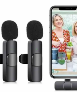MICROFONO BLUETOOTH K9 LAVALIER USB 2XUNIDADES USB TIPO C / IPHONE ENTREVISTAS PERIODISMO AIRE LIBRE BOX