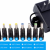 CARGADOR TRANSFORMADOR UNIVERSAL 5V 3A 15W CON 8 CONECTORES PATAS CRUZADAS – KIT FICHAS 8 PLUG PLUGS