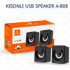 PARLANTES KISONLI A-808 USB 2.0 CASBLE .1MTS 2X2.5W CONTROL DE VOLUMEN