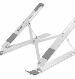 BASE NOTEBOOK KOLKE KVS-766 6 POSICIONES ANGULO DE INCLINACION HASTA 43 GRADOS DE ALUMINIO PLEGABLE SOPORTA HASTA 5KG 17.3 PULGADAS DIMENSIONES 23.9X4.2X1.3CM