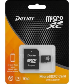 MICROSD 128GB DERLAR U3 V30 4K CLASE 10 CON ADAPTADOR SD