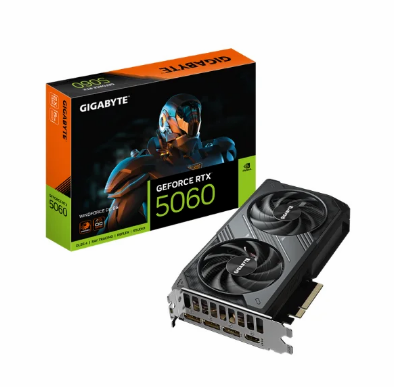 VIDEO NVIDIA GIGABYTE RTX 5060 8GB GDDR7 PCI-E5.0 128BIT WINDFORCE OC 2FAN X1 HDMI/3X DP BOX VIDEO NVIDIA GIGABYTE RTX 5060 8GB GDDR7 PCI-E5.0 128BIT WINDFORCE OC 2FAN X1 HDMI/3X DP BOX