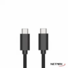 CABLE USB TIPO C M A USB TIPO C M 1M 60W 3A / NETMAK NM-C57
