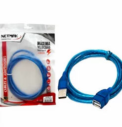 CABLE USB EXTENSION ALARGUE 5.00 MTS NETMAK NM-C09 5