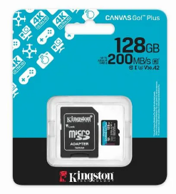 MICROSD 128GB KINGSTON SDCG4/128GB CLASE 10 200MB CON ADAPTADOR SD