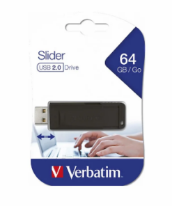 PENDRIVE 64GB VERBATIM PINSTRIPE MICROBAN USB 2.0 NEGRO 49065